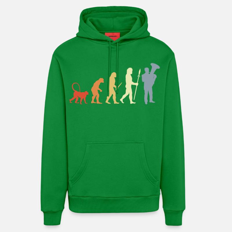 Évolution du tubiste - Sweat à capuche bio décontracté fabriqué en UE - City Green