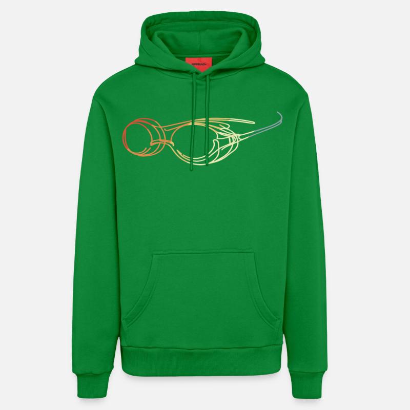 Lunettes de natation Dessin - Sweat à capuche bio décontracté fabriqué en UE - City Green