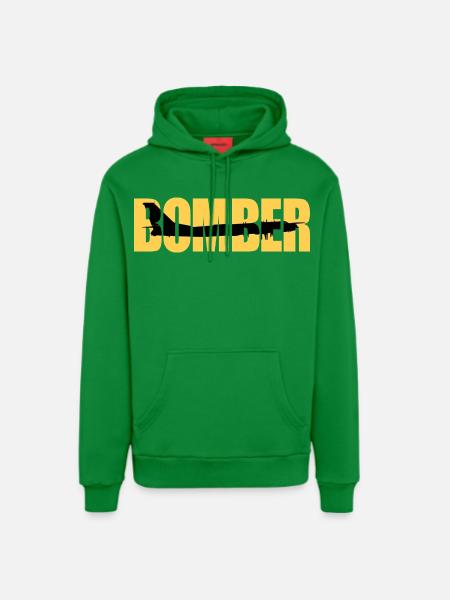 Bomber Tu-95 - Organic Relaxed Hoodie Made in EU - City Green