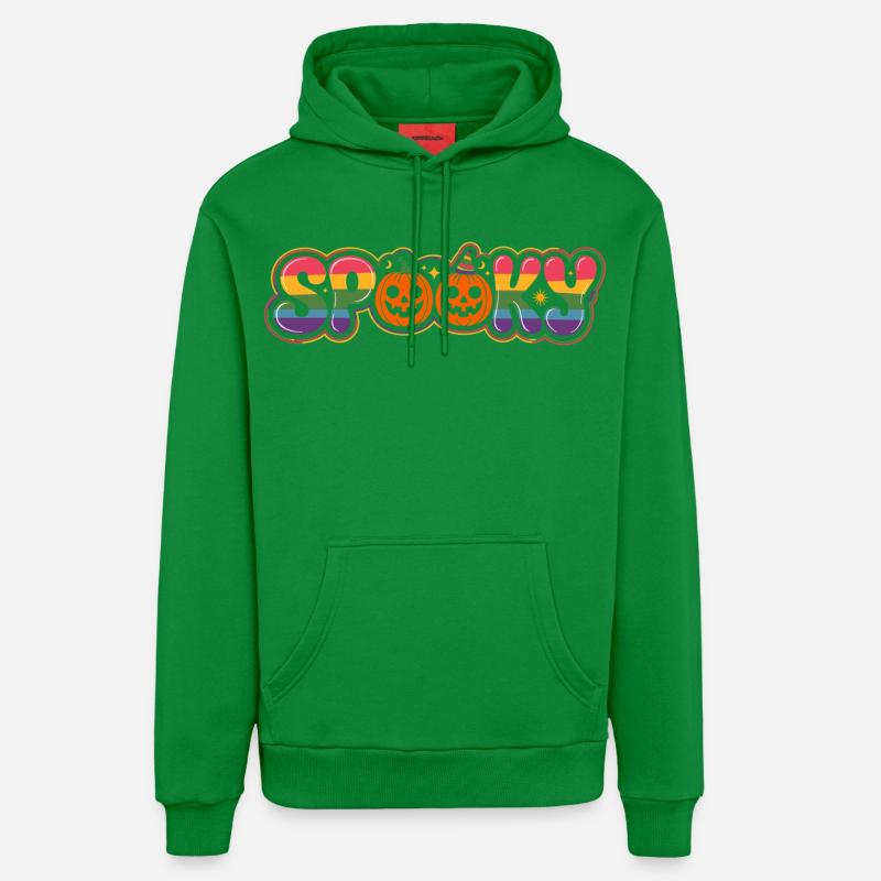 Arc-en-ciel effrayant Halloween - Sweat à capuche bio décontracté fabriqué en UE - City Green