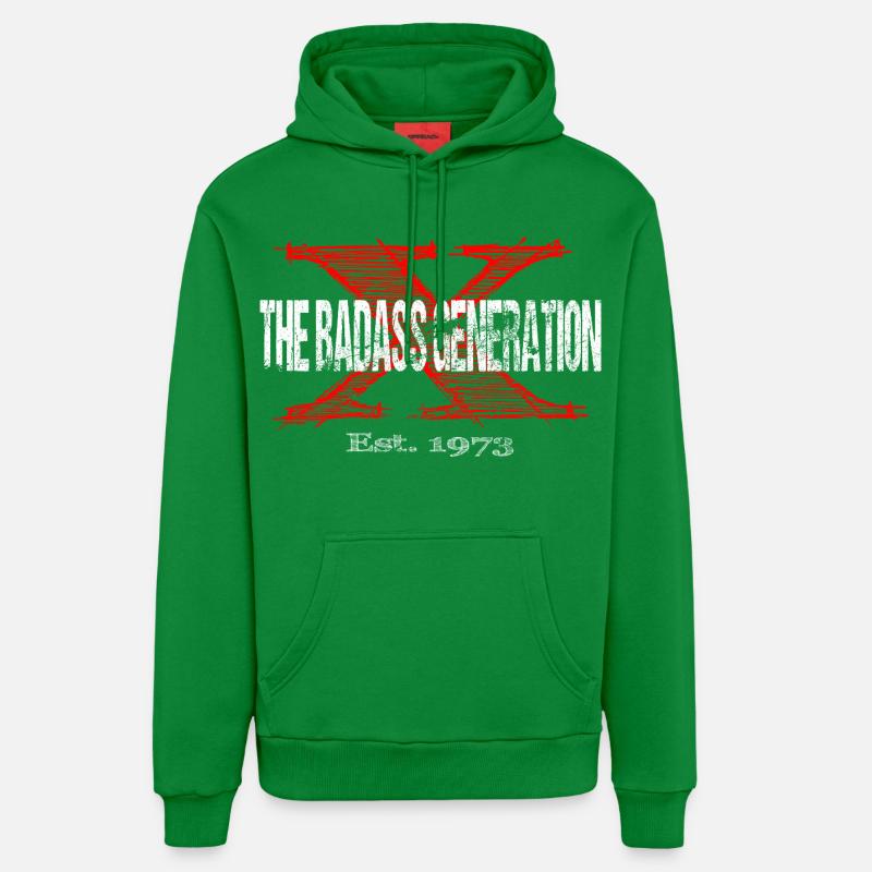Génération X 1973 Rétro - Sweat à capuche bio décontracté fabriqué en UE - City Green
