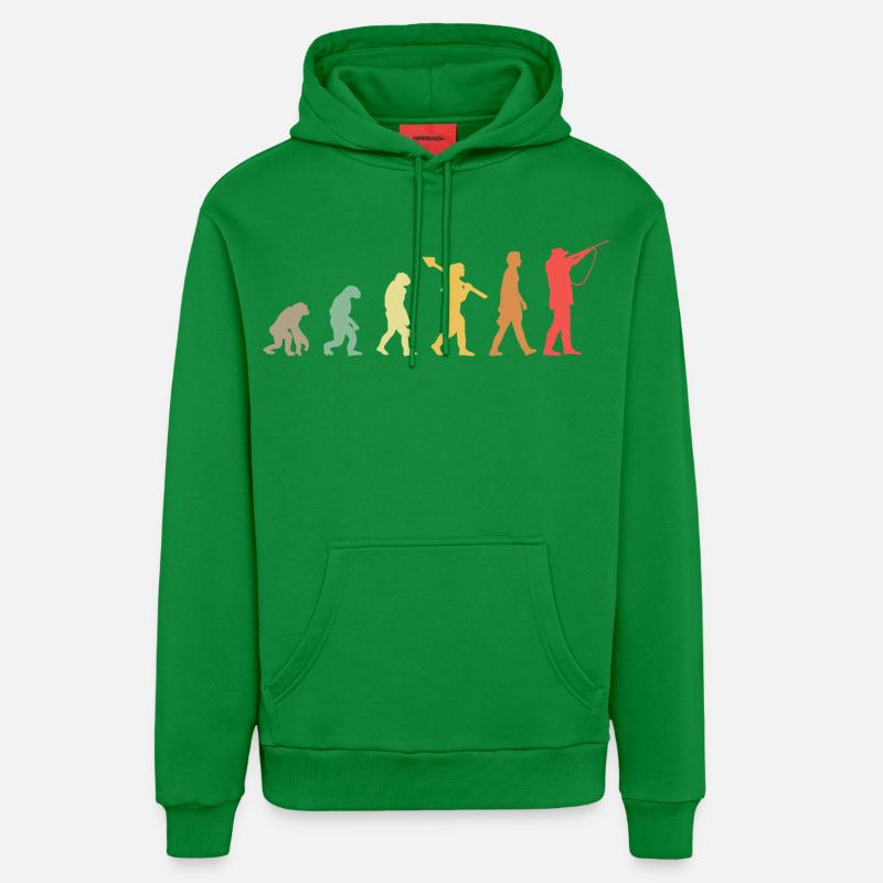 Évolution Chasse Chasseurs - Sweat à capuche bio décontracté fabriqué en UE - City Green