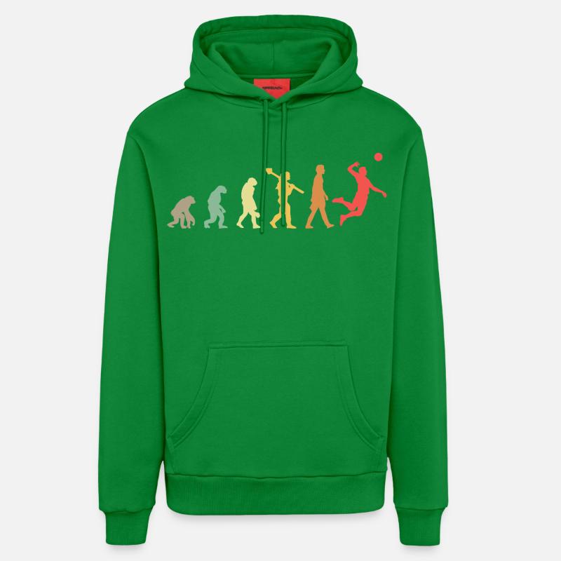 Joueurs de volley-ball Evolution - Sweat à capuche bio décontracté fabriqué en UE - City Green