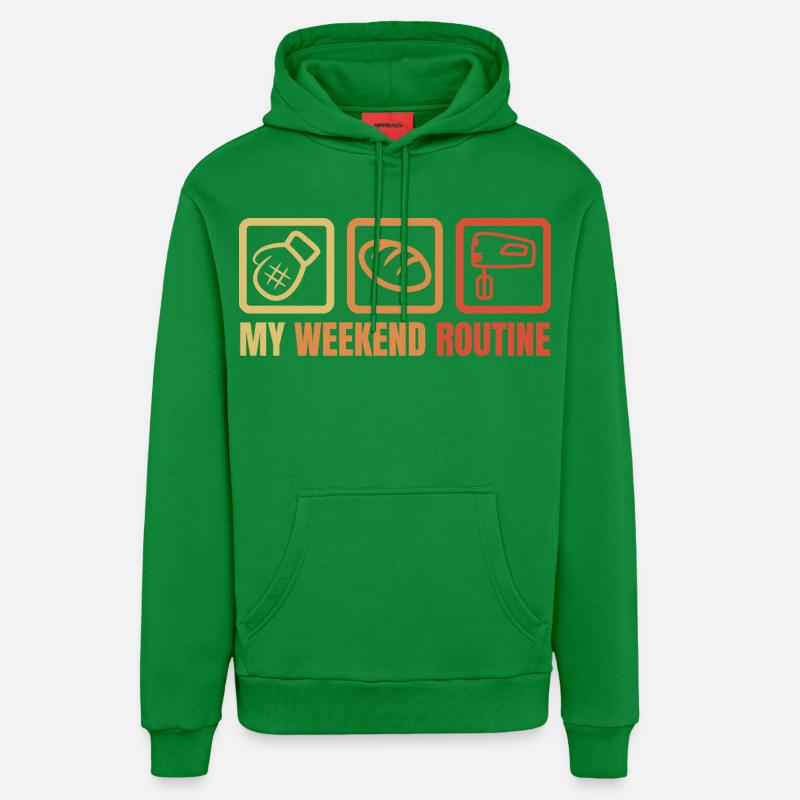 Ma routine du week-end - Sweat à capuche bio décontracté fabriqué en UE - City Green