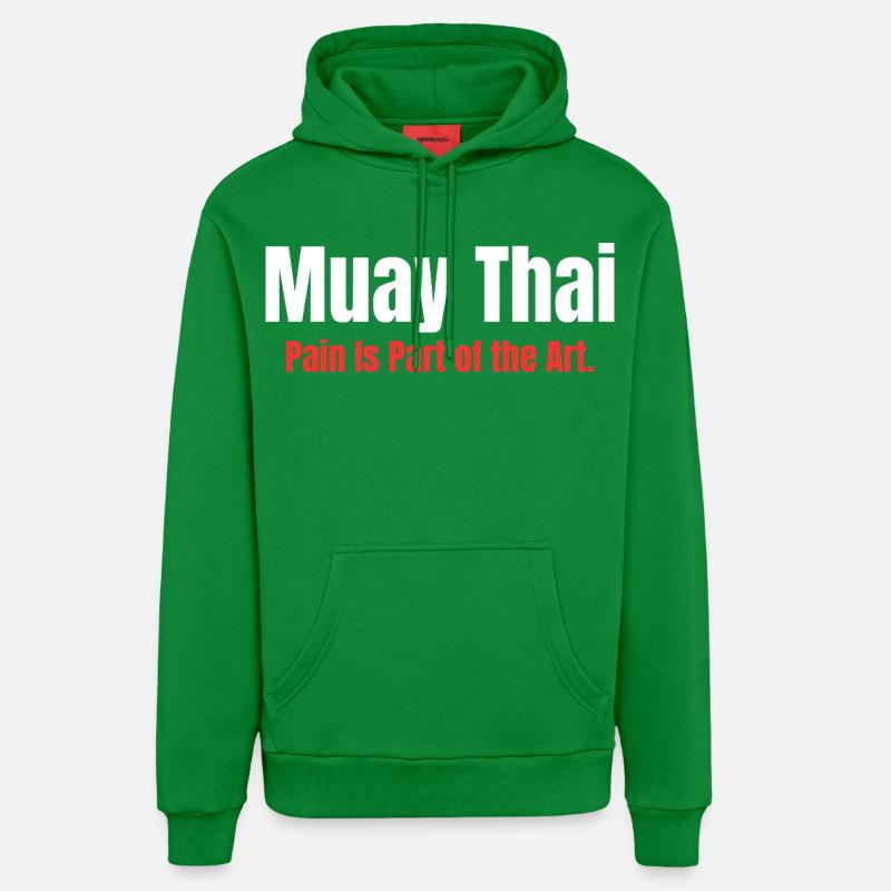 Eight Limbs. One Mind. | Muay Thai - Sweat à capuche bio décontracté fabriqué en UE - City Green