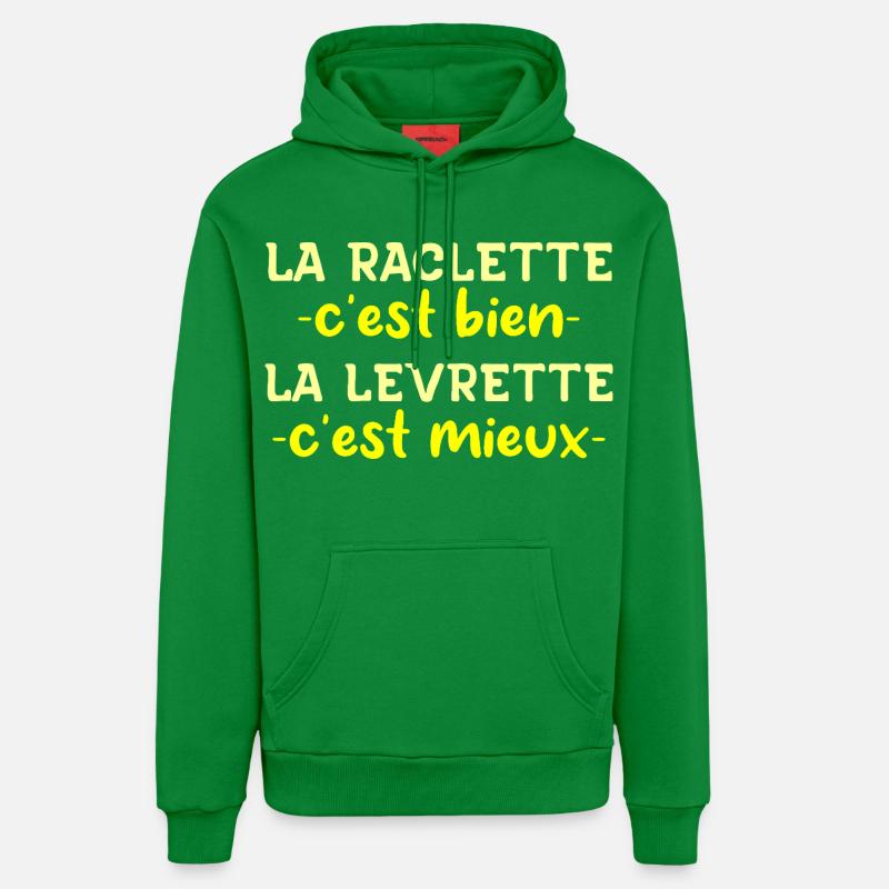 La Raclette C'est Bien La Levrette C'est Mieux - Sweat à capuche bio décontracté fabriqué en UE - City Green