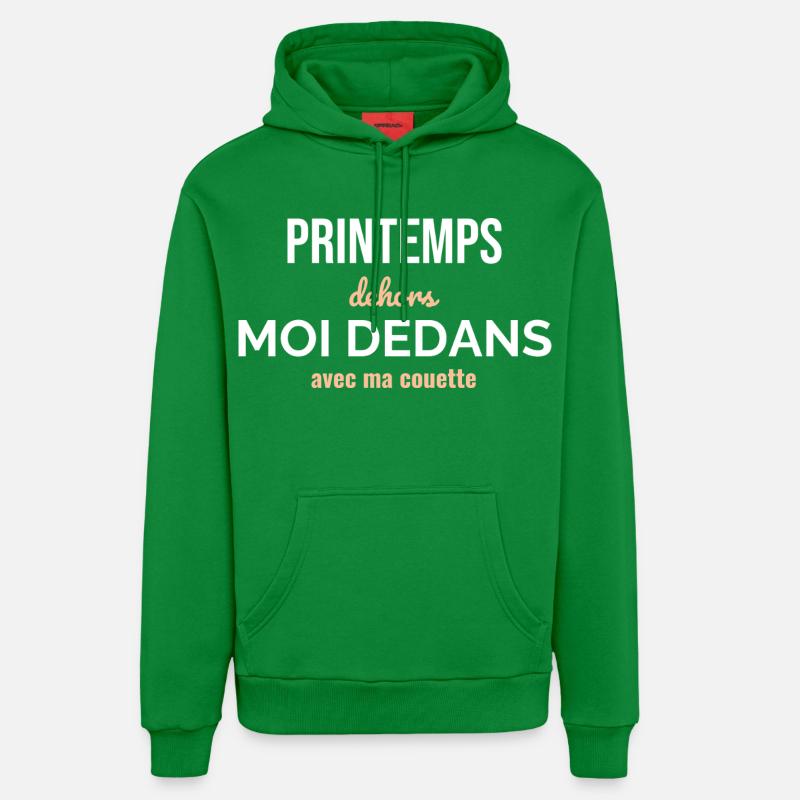 Printemps Dehors Moi Dedans - Sweat à capuche bio décontracté fabriqué en UE - City Green