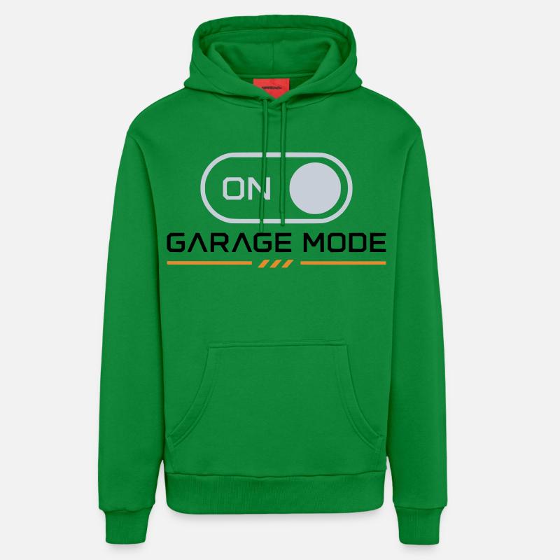 Mode garage activé – Motard mécanicien - Sweat à capuche bio décontracté fabriqué en UE - City Green