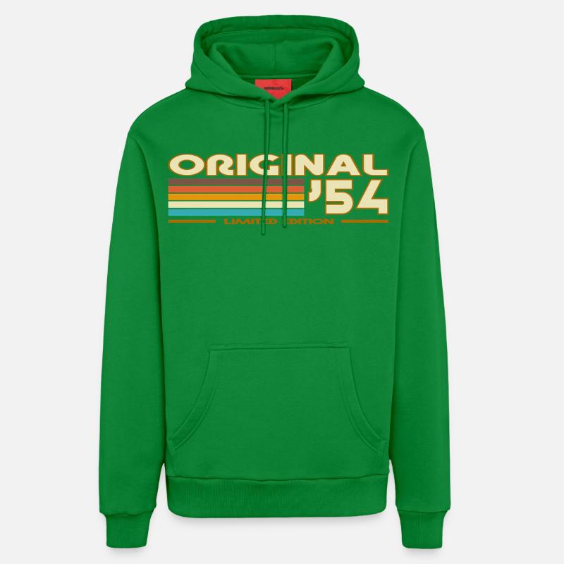 Original 54 Arcenciel Rétro - Sweat à capuche bio décontracté fabriqué en UE - City Green