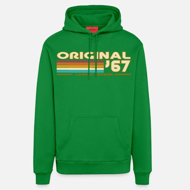 Original 67 rétro arc-en-ciel - Sweat à capuche bio décontracté fabriqué en UE - City Green