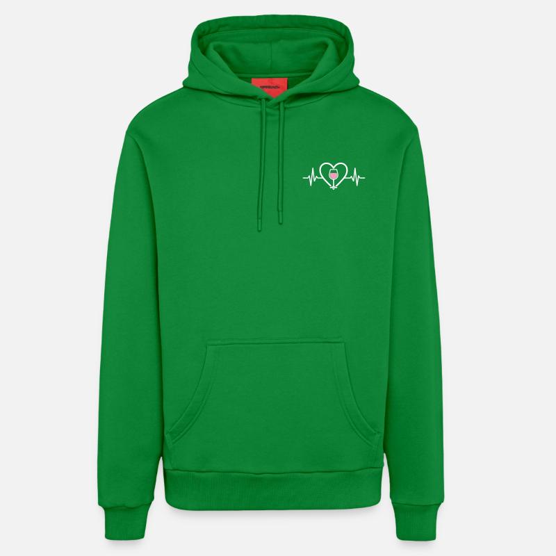 Cœur + Vin Rosé – Passion Rosé - Sweat à capuche bio décontracté fabriqué en UE - City Green