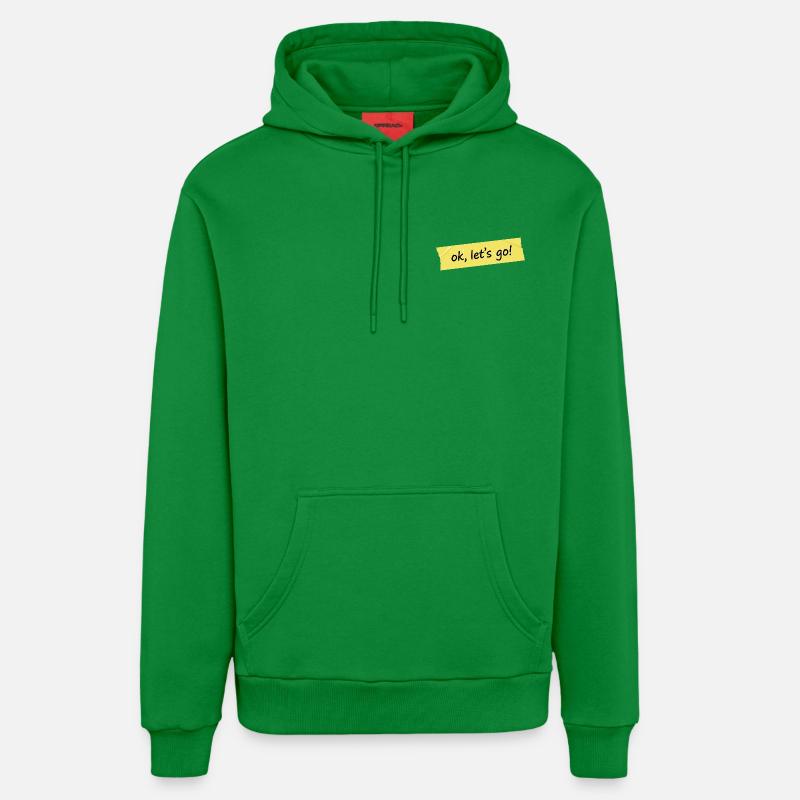 Ok, allons-y ! Conception du ruban jaune - Sweat à capuche bio décontracté fabriqué en UE - City Green