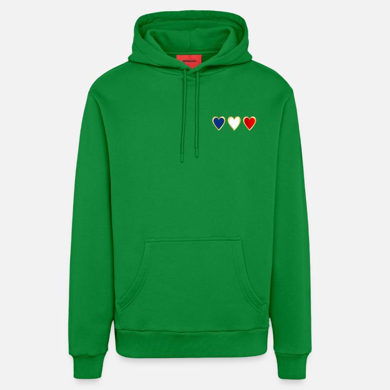 France Drapeau - Sweat à capuche bio décontracté fabriqué en UE - City Green