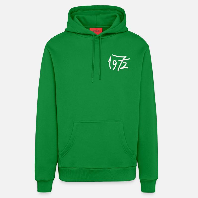 Année de naissance 1972 - Sweat à capuche bio décontracté fabriqué en UE - City Green