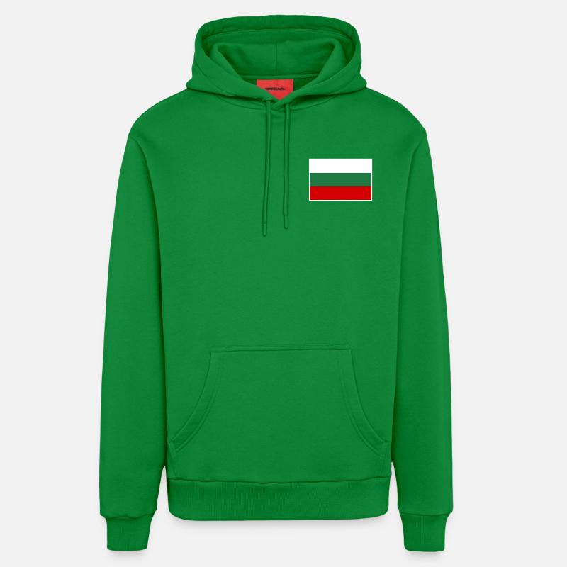Drapeau de la Bulgarie - Sweat à capuche bio décontracté fabriqué en UE - City Green