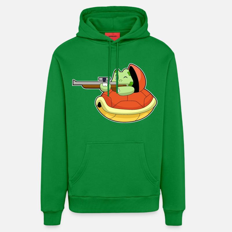 Fusil de sniper Turtle - Sweat à capuche bio décontracté fabriqué en UE - City Green