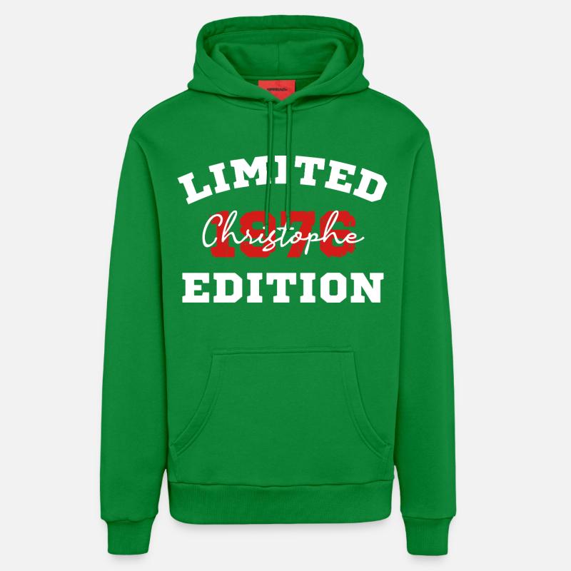 Edition Limitee 1076 Christophe - Sweat à capuche bio décontracté fabriqué en UE - City Green