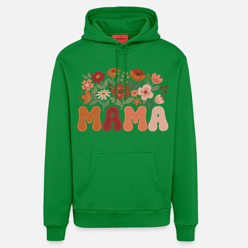 Mama - Sweat à capuche bio décontracté fabriqué en UE - City Green