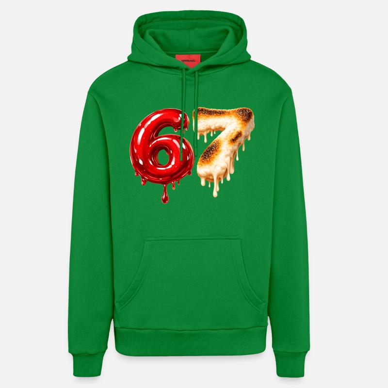 67 - 6 7 - Six Seven Meme - Sweat à capuche bio décontracté fabriqué en UE - City Green
