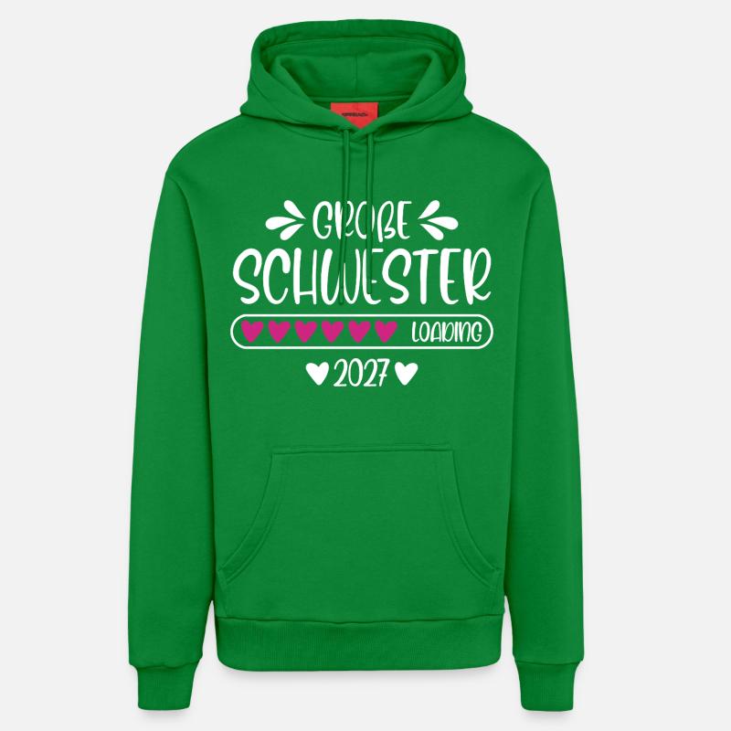 Große Schwester 2027 loading - Organic Relaxed Hoodie Made in EU - City Green