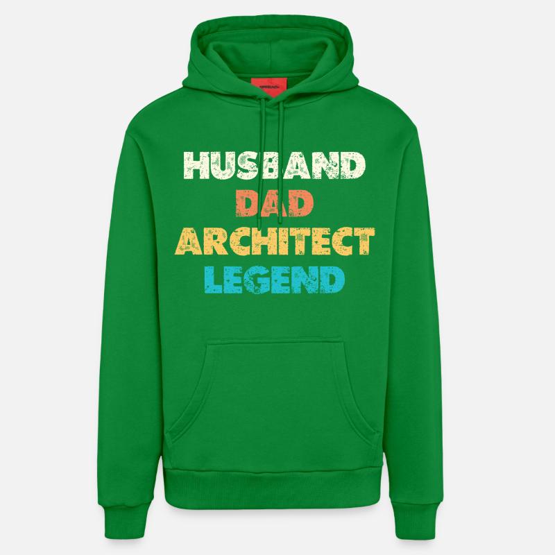 Mari Père Architecte Légende - Sweat à capuche bio décontracté fabriqué en UE - City Green