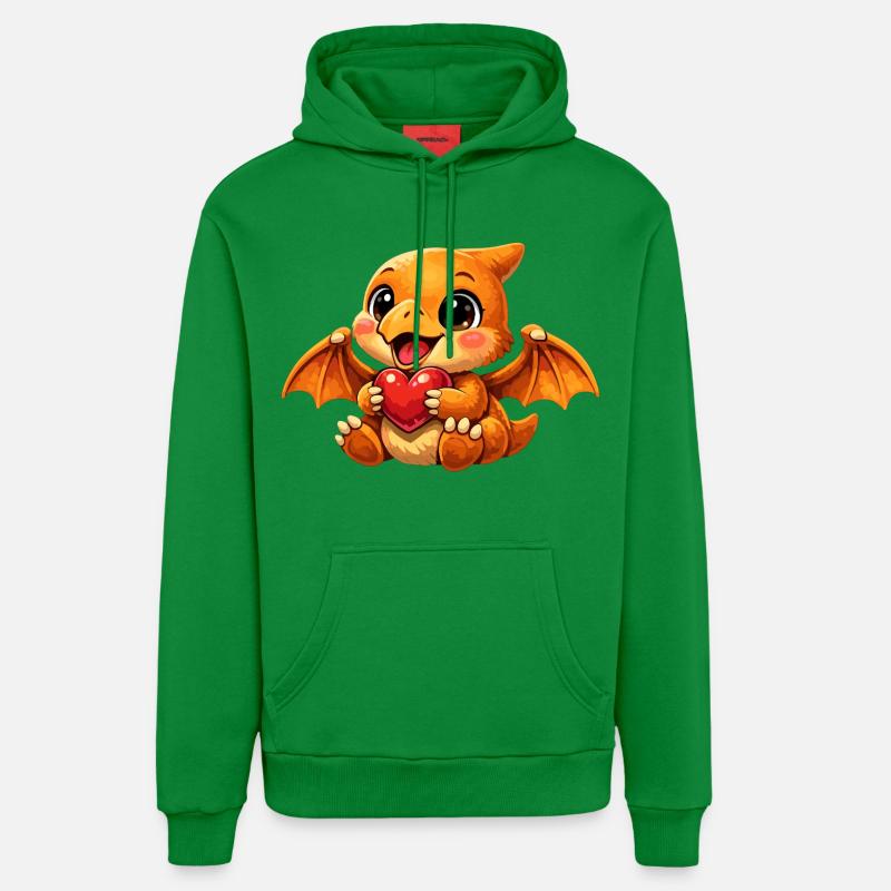 Petit ptérodactyle bébé – Ptérosaure mignon - Sweat à capuche bio décontracté fabriqué en UE - City Green