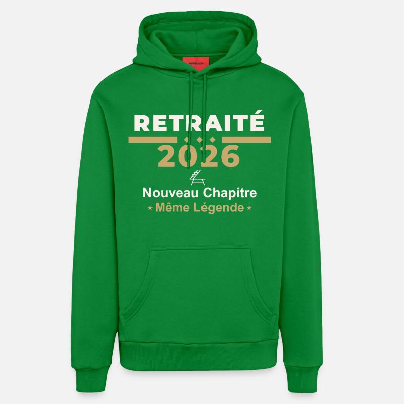 Retraité 2026 – Humour Retraite - Sweat à capuche bio décontracté fabriqué en UE - City Green