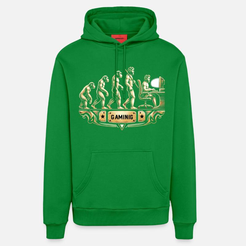 Évolution du rétro du jeu - Sweat à capuche bio décontracté fabriqué en UE - City Green