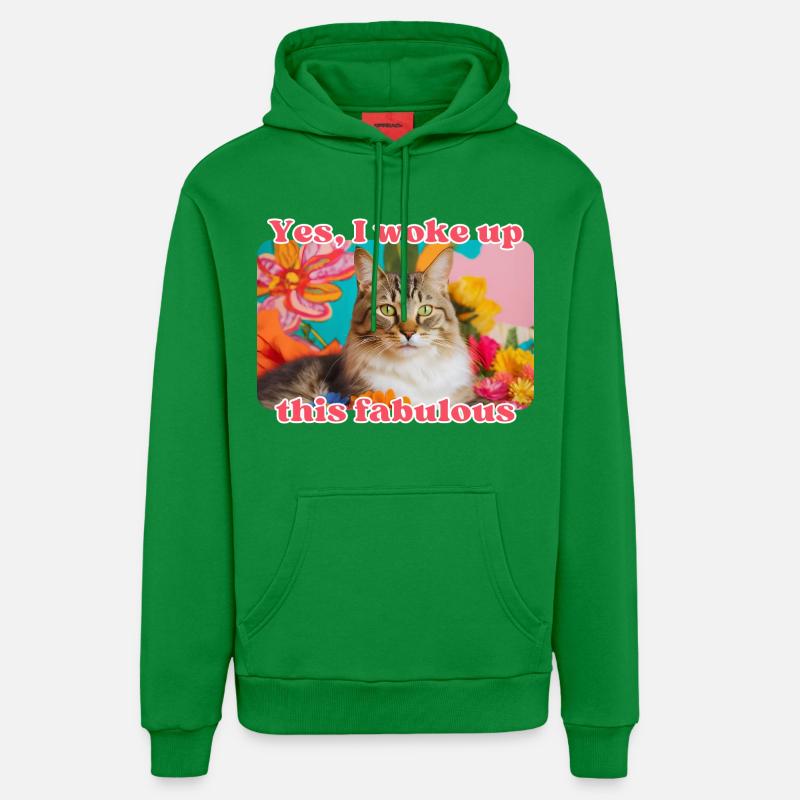 Chat fabuleux - Sweat à capuche bio décontracté fabriqué en UE - City Green