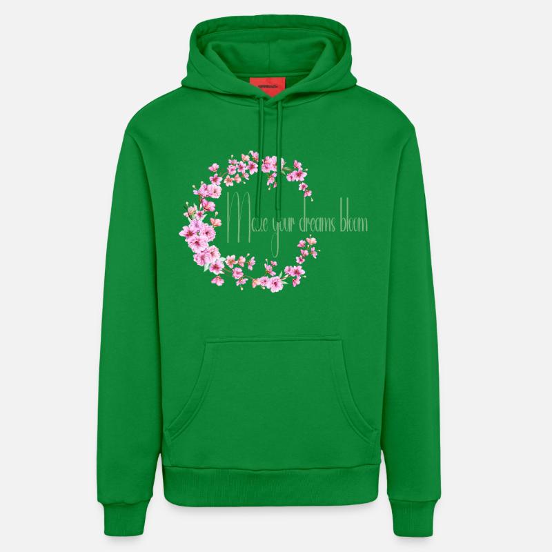 Make your dream bloom - Sweat à capuche bio décontracté fabriqué en UE - City Green