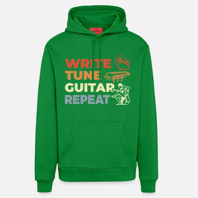 Citation du guitariste - Sweat à capuche bio décontracté fabriqué en UE - City Green