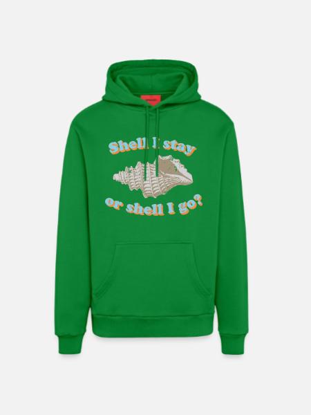Muschel oder gehen? - Organic Relaxed Hoodie Made in EU - City Green