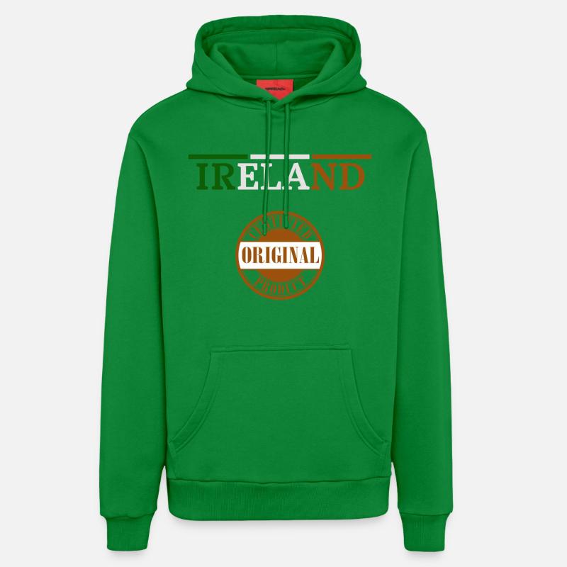 Drapeau de l’Irlande, Irish Pride - Sweat à capuche bio décontracté fabriqué en UE - City Green