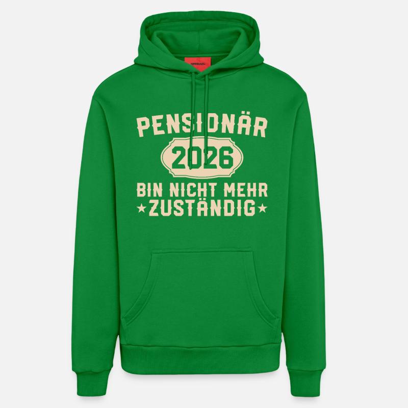 Retraité 2026 Non responsable - Sweat à capuche bio décontracté fabriqué en UE - City Green