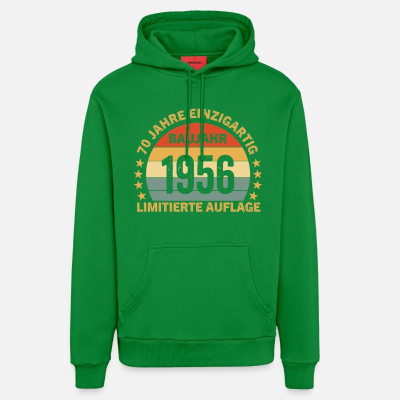 56 ANS D’ÉDITION LIMITÉE UNIQUE - Sweat à capuche bio décontracté fabriqué en UE - City Green