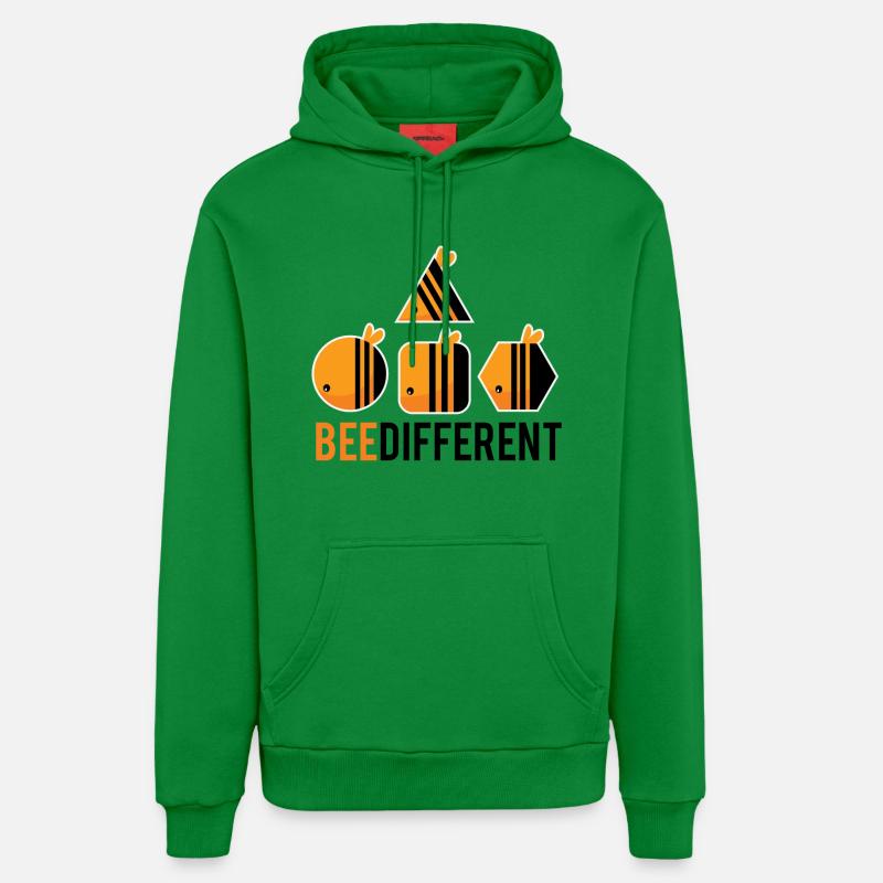 Abeille différente - Sweat à capuche bio décontracté fabriqué en UE - City Green
