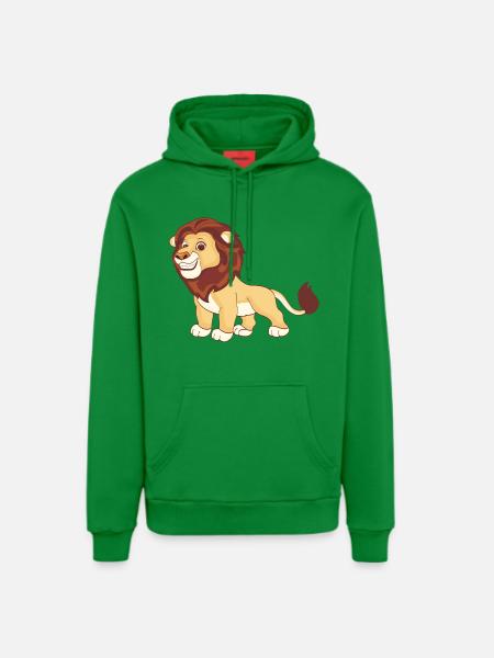 A magnificent lion - Organic Relaxed Hoodie Made in EU - City Green