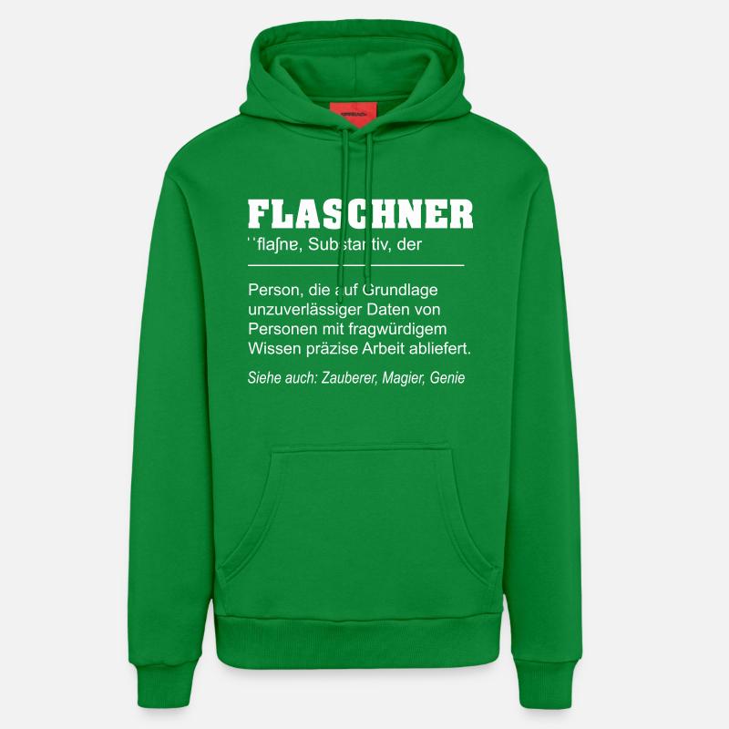 Flaschner lustige Definition - Organic Relaxed Hoodie Made in EU - City Green