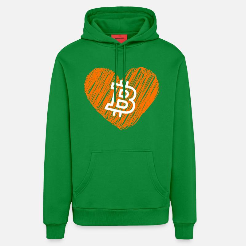 Bitcoin Crypto Cryptocurrency Splash - Sweat à capuche bio décontracté fabriqué en UE - City Green