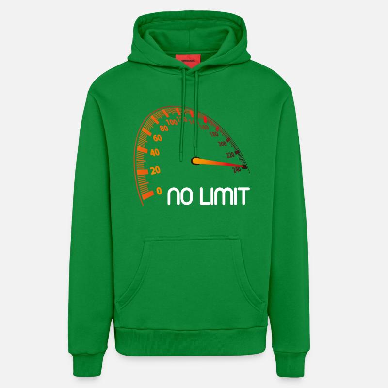 Compteur de vitesse - No Limit - Sweat à capuche bio décontracté fabriqué en UE - City Green