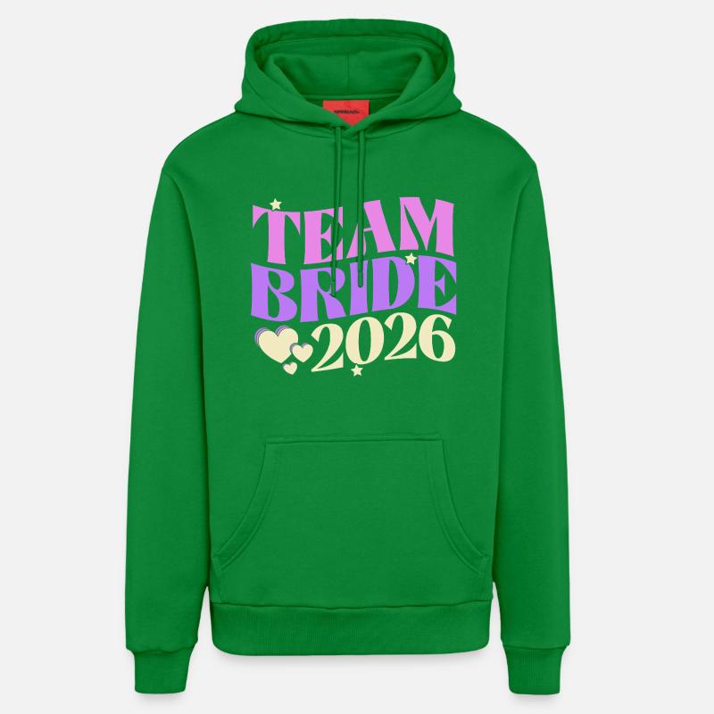 Équipe Mariée 2026 - Sweat à capuche bio décontracté fabriqué en UE - City Green