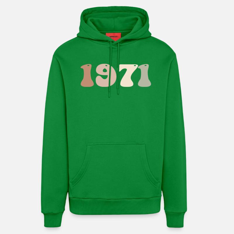 1971 - Sweat à capuche bio décontracté fabriqué en UE - City Green