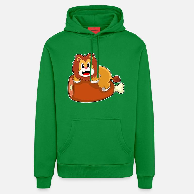 Viande de lion - Sweat à capuche bio décontracté fabriqué en UE - City Green