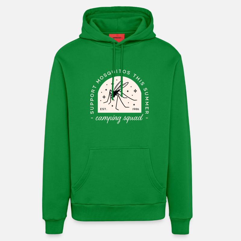Camping moustiques drôles de camp squad citations sarcastiques - Sweat à capuche bio décontracté fabriqué en UE - City Green