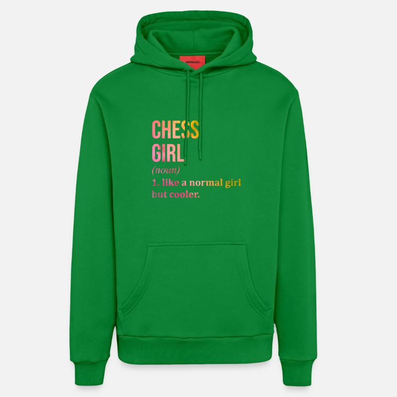 échecs - Sweat à capuche bio décontracté fabriqué en UE - City Green