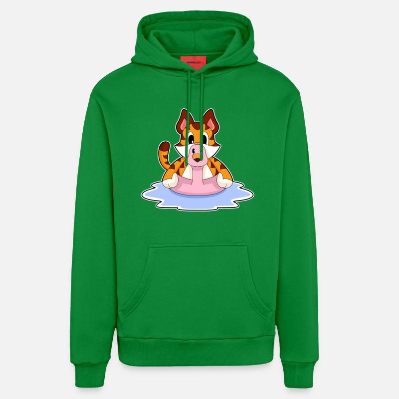 Flamant rose tigré - Sweat à capuche bio décontracté fabriqué en UE - City Green