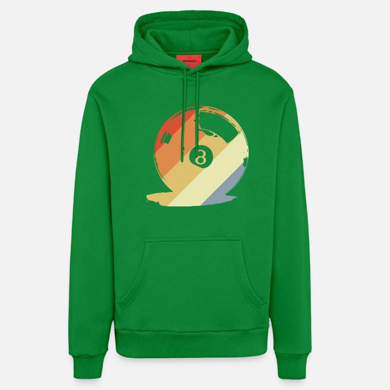 Graphique rétro boule de billard - Sweat à capuche bio décontracté fabriqué en UE - City Green
