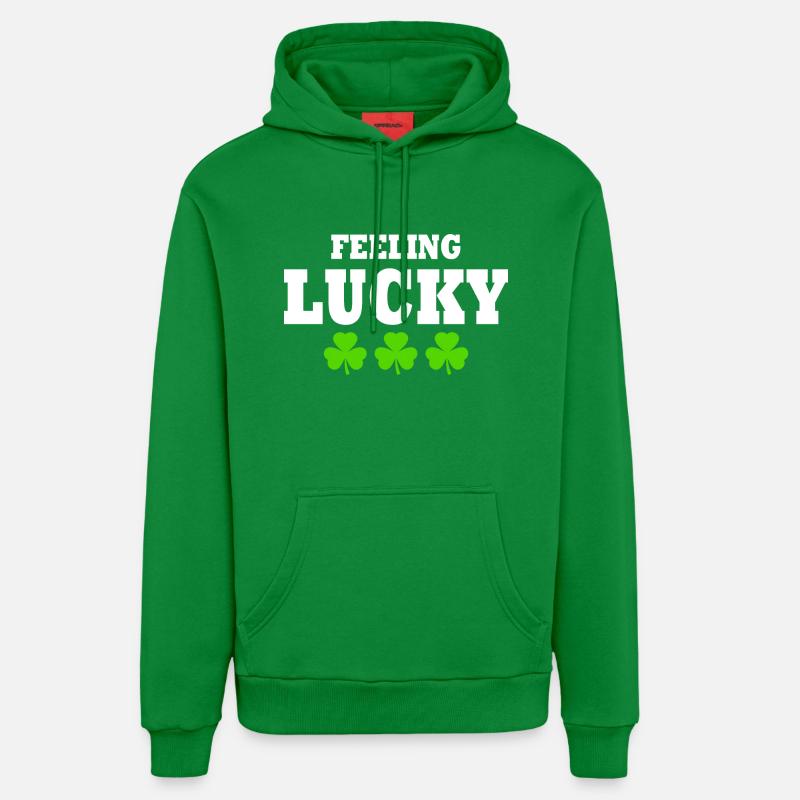 feeling lucky - Sweat à capuche bio décontracté fabriqué en UE - City Green