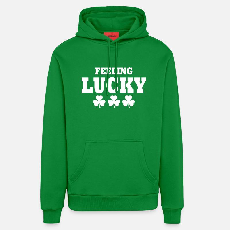 feeling lucky - Sweat à capuche bio décontracté fabriqué en UE - City Green