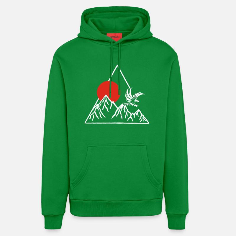 Le toit du monde (blanc) - Sweat à capuche bio décontracté fabriqué en UE - City Green